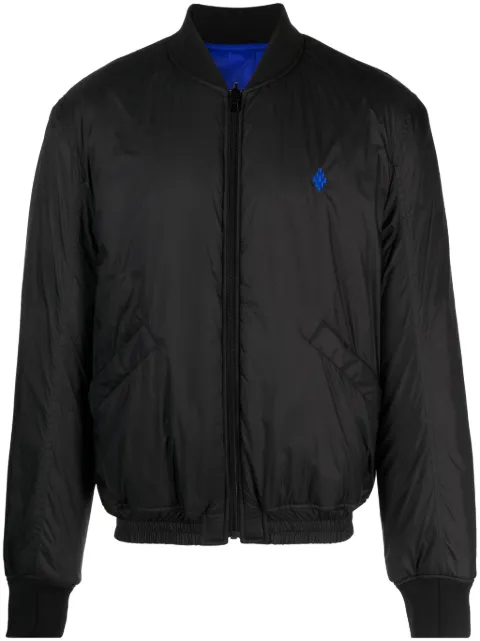 COUNTY OF MILAN logo-print reversible bomber jacket Black CMEH001F23FAB0011045