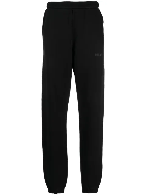 The Attico Penny logo-embossed cotton track pants Black 241WCP34JF04