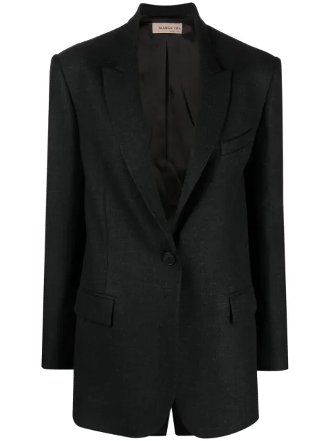 Blanca Vita Gasteria wool blend single-breasted blazer Grey GASTERIA9324