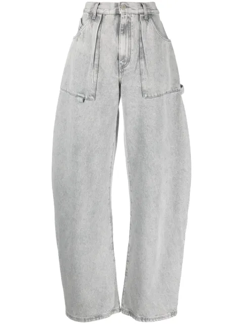 The Attico Effie high-waist wide-leg jeans Grey 241WCP128D070