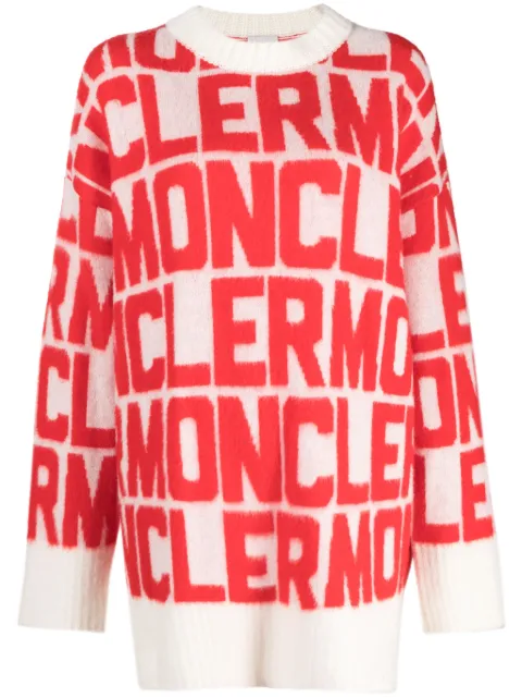 Moncler logo-jacquard wool jumper White I20939C00020M1241