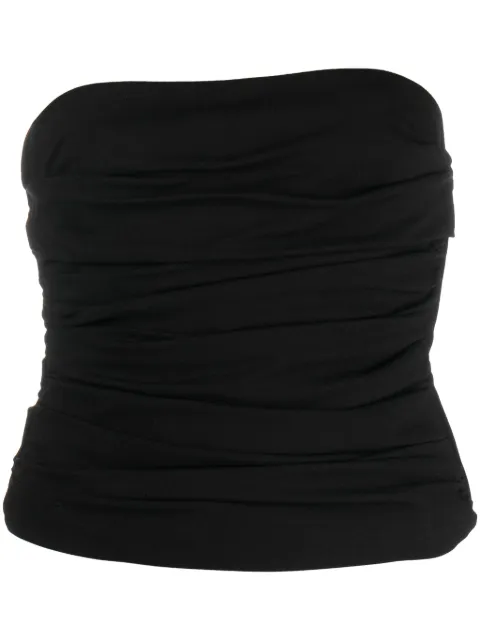 Moschino ruched bandeau top Black A08048773