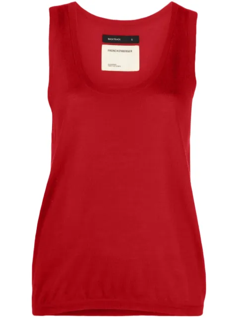 Frenckenberger sleeveless cashmere knitted top Red W23111A