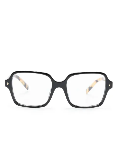 Prada Eyewear tortoiseshell-detailed square-frame glasses Brown PRA02V