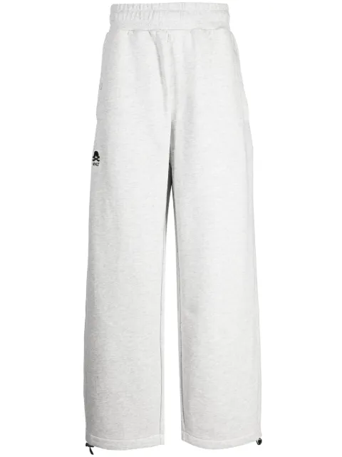 izzue logo-appliqué wide-leg trousers Grey H6714F3