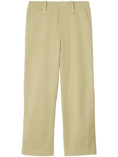 Burberry wide-leg cotton trousers Neutrals 8076646