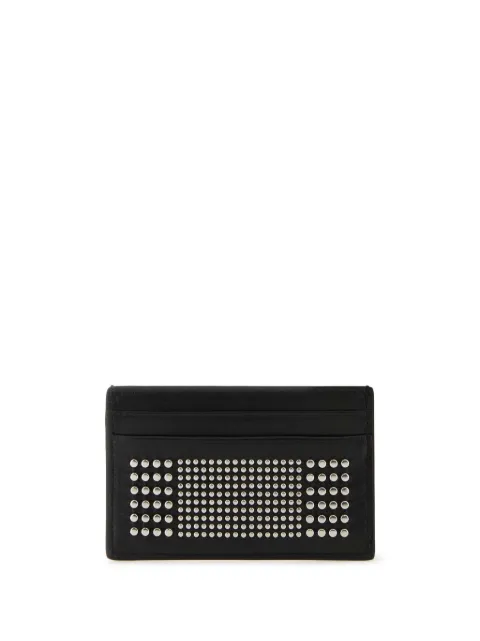 Alexander McQueen studded leather card holder Black 7362301AAQ2