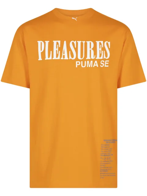 PUMA x Pleasures Typo cotton T-shirt Orange 62087873