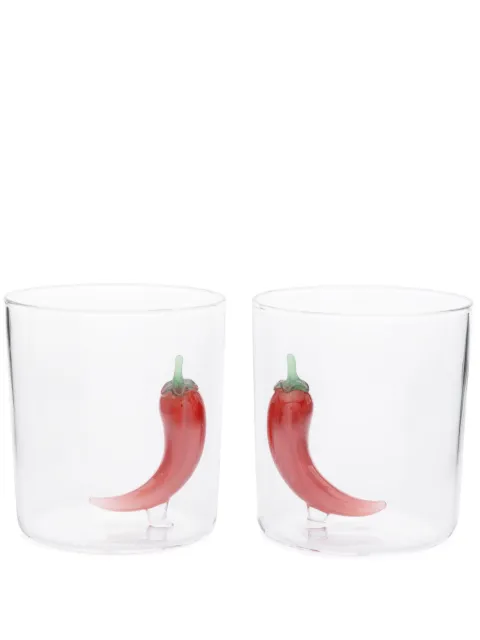 Maison Balzac x Browns Picante cocktail glasses (set of two) Red MB29984