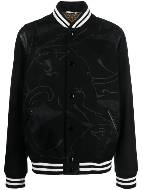 Valentino Garavani graphic-print wool bomber jacket Black VCI0344EG