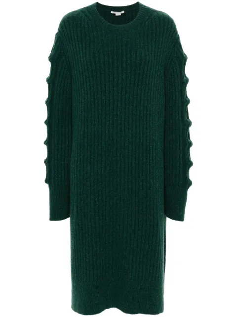 Stella McCartney round-neck midi knitted dress Green 6K04973S2414