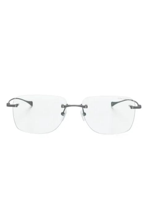 Dita Eyewear rectangle-frame thin-arms glasses Grey DLX119A