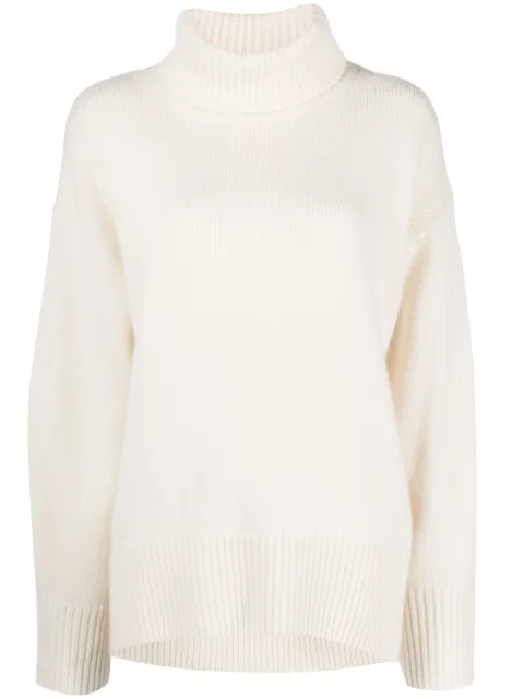 arch4 roll-neck cashmere jumper White KNJP31