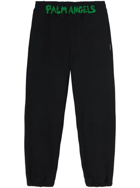 Palm Angels logo-print track pants Black PMCH011S24FLE0021070