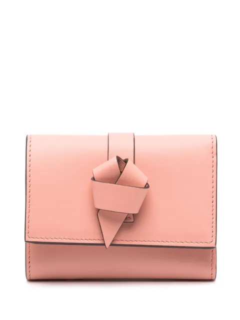 Acne Studios knot-detail leather wallet Pink CG0213