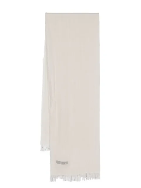 Fabiana Filippi frayed wool-blend scarf Neutrals SAD223A9050000H877
