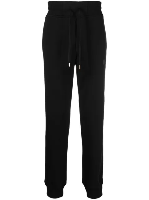 Versace Jeans Couture logo-patch cotton track pants Black 76GAAE05CF00E