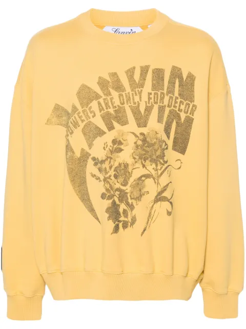 Lanvin x Future logo-print cotton sweatshirt Yellow RUSS0016J120P24