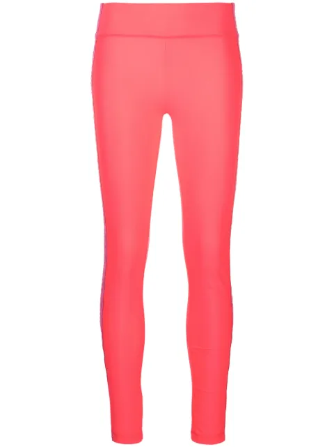 Versace Jeans Couture logo-tape cropped leggings Pink 76HAC114J0128