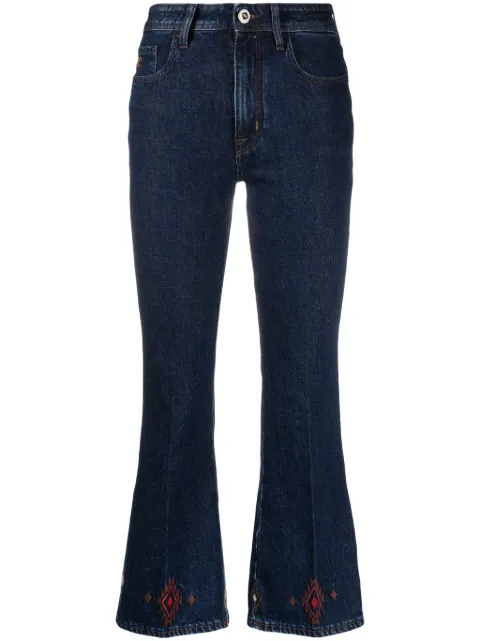 Jacob Cohën Victoria embroidered cropped jeans Blue VQ02223S4112
