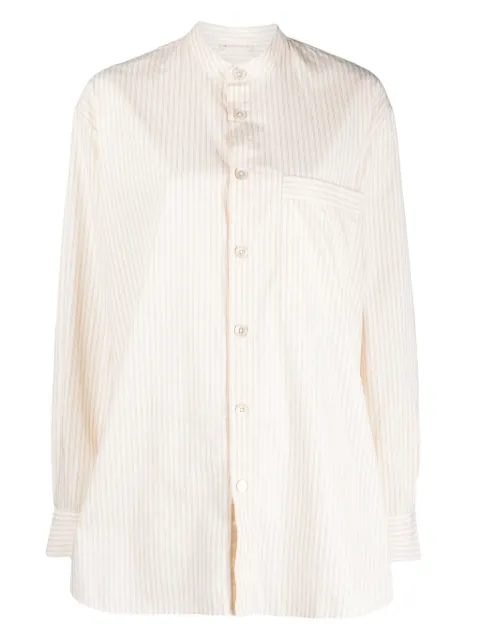 Birkenstock striped organic cotton pyjama shirt Neutrals SWTWHS