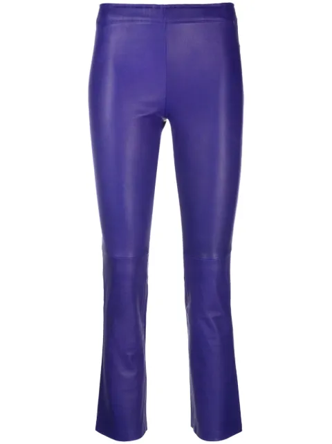 Stouls cropped leather trousers Purple JPTWENTY