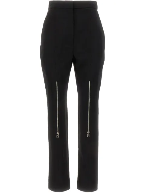 Alexander McQueen pleated wool tapered trousers Black 756388QJAACQJAAC