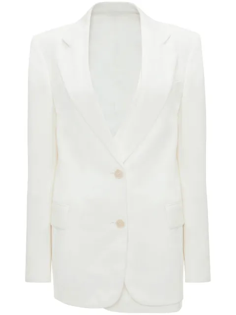 Victoria Beckham asymmetric double-layered blazer White 1323WJK004712B