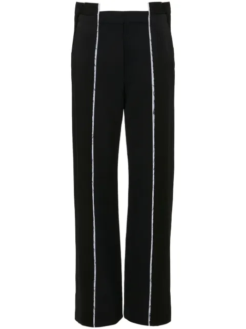 Victoria Beckham straight-leg deconstructed trousers Black 1423WTR004971B