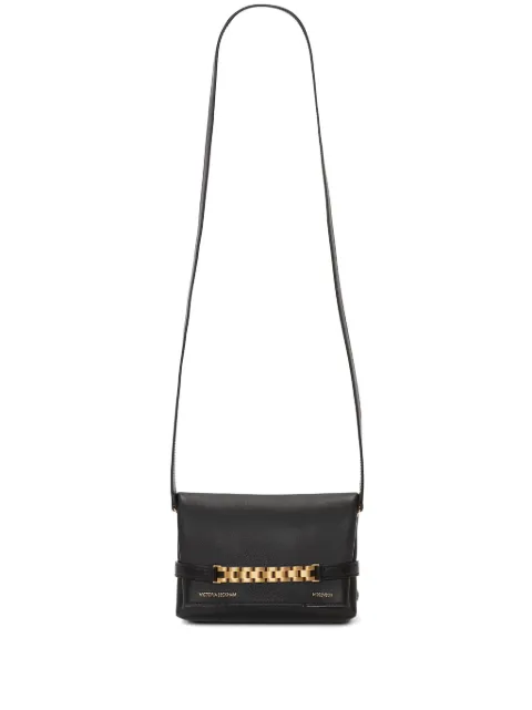 Victoria Beckham logo-print leather clutch bag Black B423AAC005135BBLACK