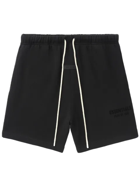 FEAR OF GOD ESSENTIALS logo-print jersey track shorts Black 160BT232000FA