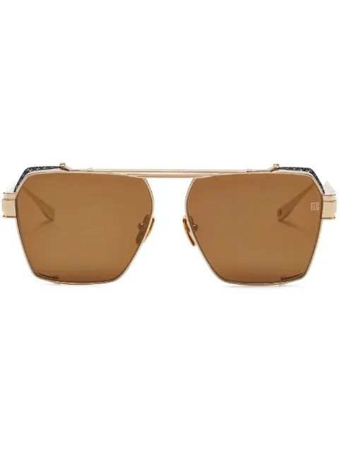 Balmain Eyewear Premier square-frame sunglasses Brown BBPS155