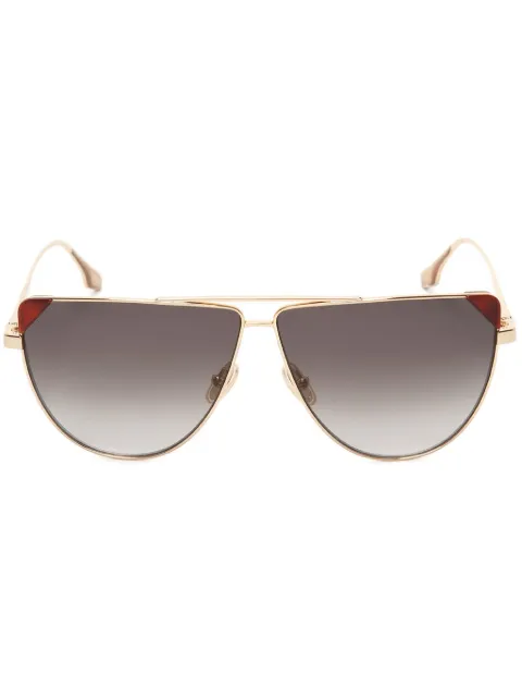 Victoria Beckham Eyewear V-Line pilot-frame sunglasses Gold 22037289