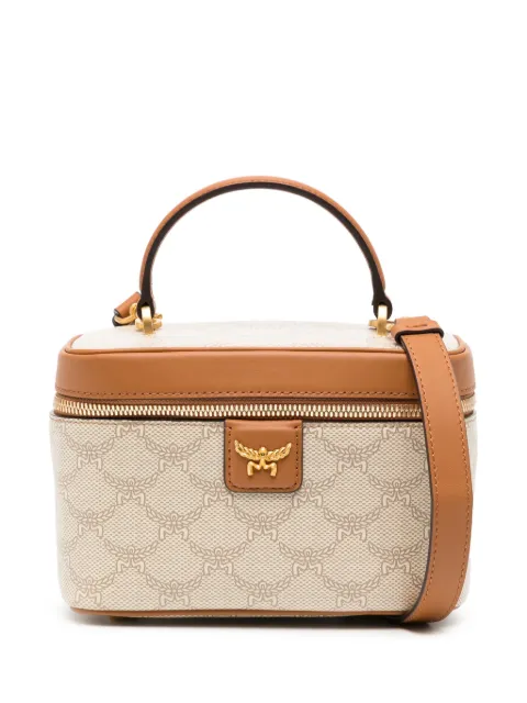 MCM small Himmel vanity bag Brown MWRESAC02