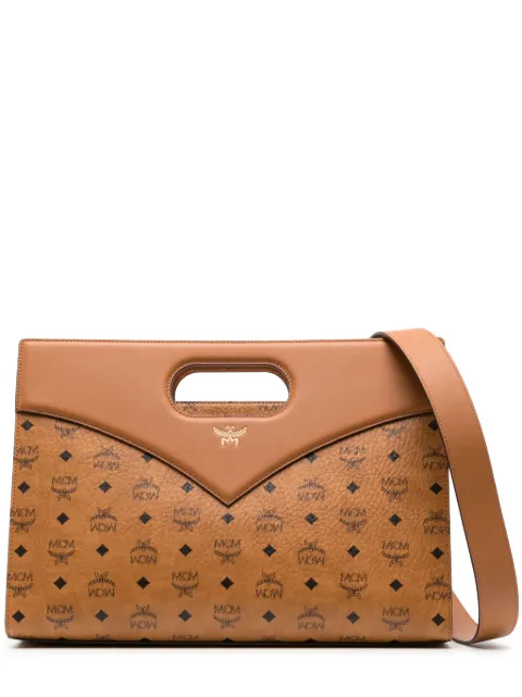 MCM medium Diamond Visetos-print tote bag Brown MWTESAK01