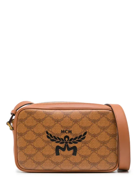 MCM small Himmel Lauretos canvas crossbody bag Brown MMRESAC01CO