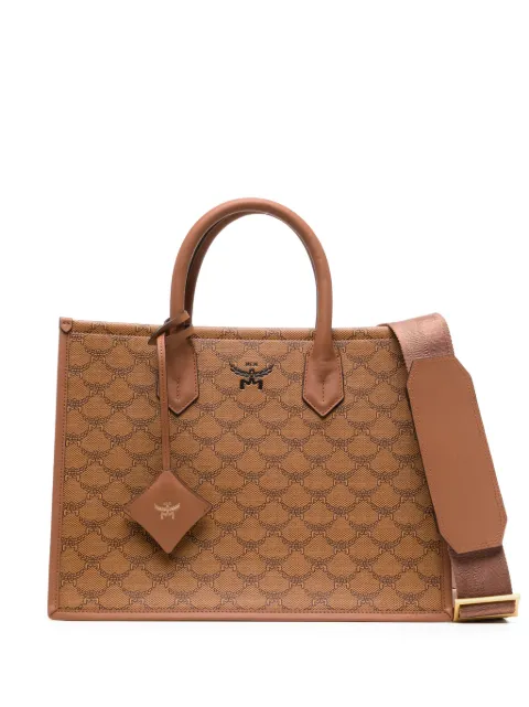 MCM medium Himmel Lauretos tote bag Brown MWTESAC02COGNAC