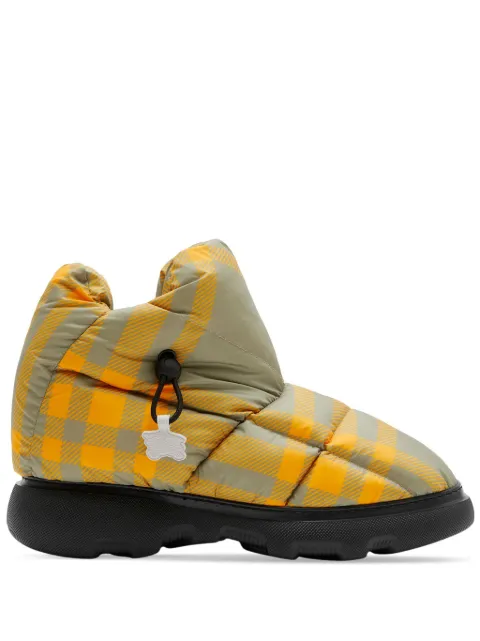 Burberry Check Pillow padded ankle boots Neutrals 8074743