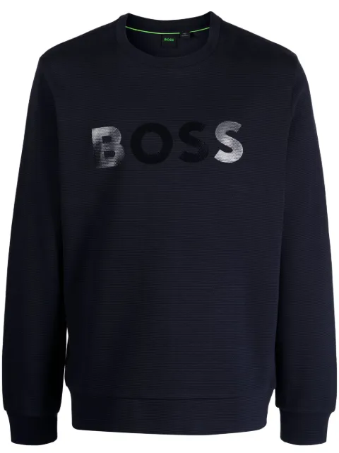 BOSS Salbo Mirror cotton sweatshirt Blue 50510482