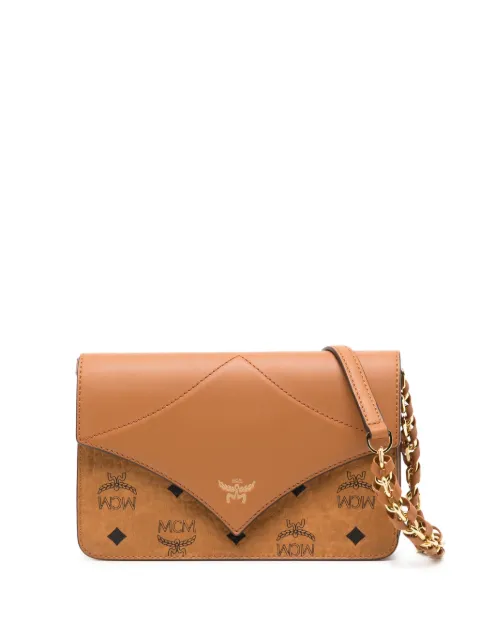 MCM mini Diamond Visetos-print leather shoulder bag Neutrals MWRESAK02CO