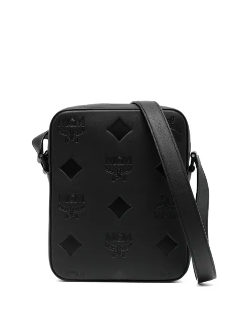 MCM mini Klassic monogram leather crossbody bag Black MMRESKK02