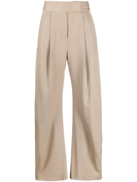The Attico Gary virgin-wool trousers Brown 241WCP102W046