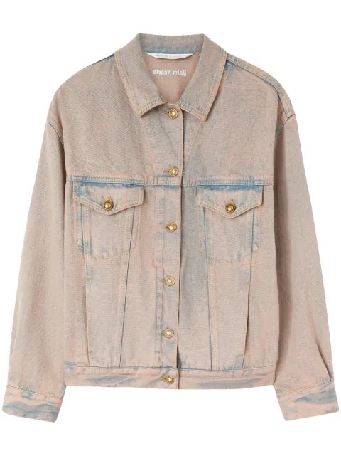 Palm Angels overdye-wash denim jacket Pink PWYE032S24DEN0013030