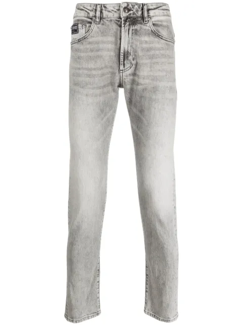 Versace Jeans Couture whiskering-effect straight-leg jeans Grey 76GAB5D0CDW98