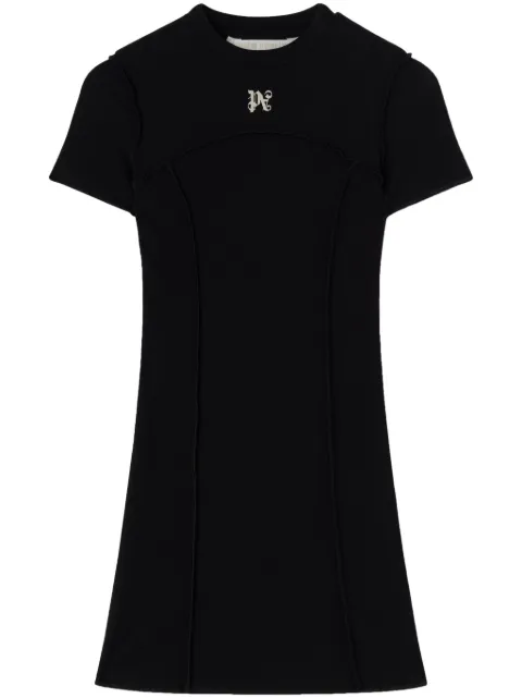 Palm Angels open back T-shirt minidress Black PWDB055S24FAB0011003