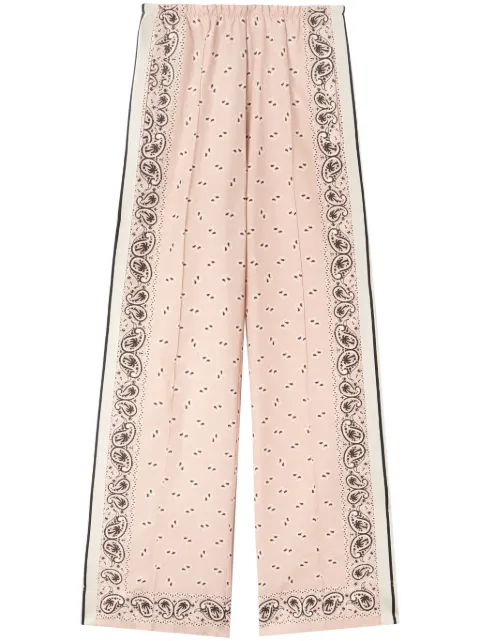 Palm Angels paisley-print wide-leg trousers Pink PWCJ010S24FAB0023003