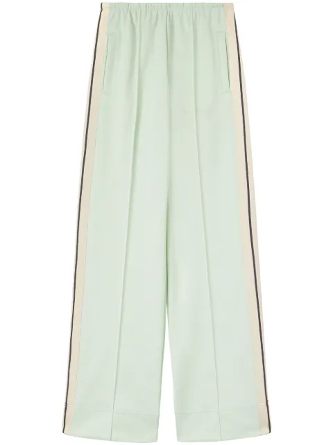 Palm Angels side-stripe track pants Green PWCJ010S24FAB0015103