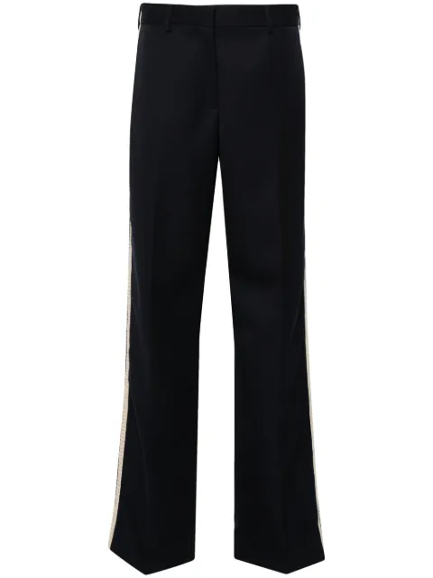 Palm Angels high-waist straight-leg trousers Blue PWCA107S24FAB0034603