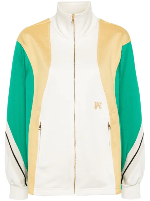Palm Angels colour-block track jacket White PWBD053S24FLE0020384