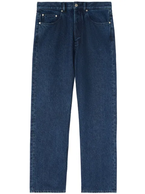 Palm Angels logo-print straight-leg jeans Blue PMYA040S24DEN0024903